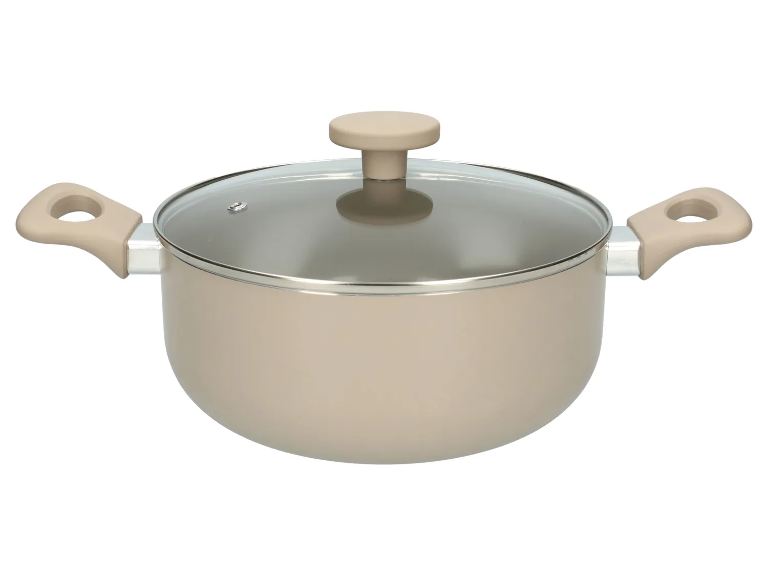 Wibra Casseruola con Coperchio Beige Antiaderente