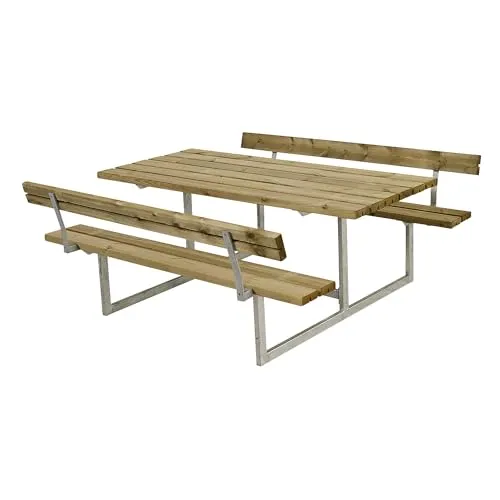 Kaiserkraft 185812-1 Basic Tavolo con Panche 6 Posti Legno