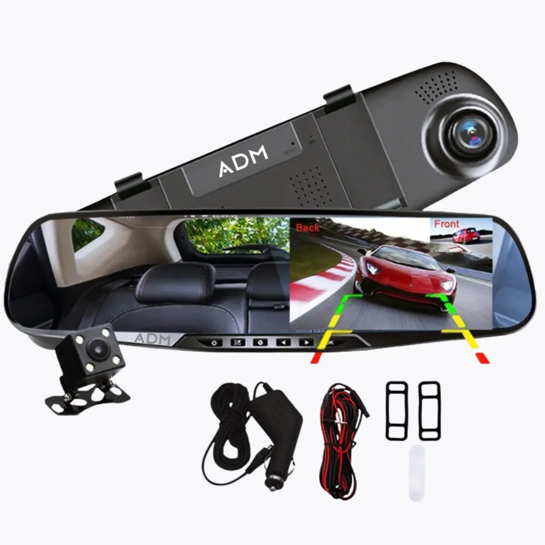 ADAMANTA ADM 191 Dash Cam Full HD con Retrocamera