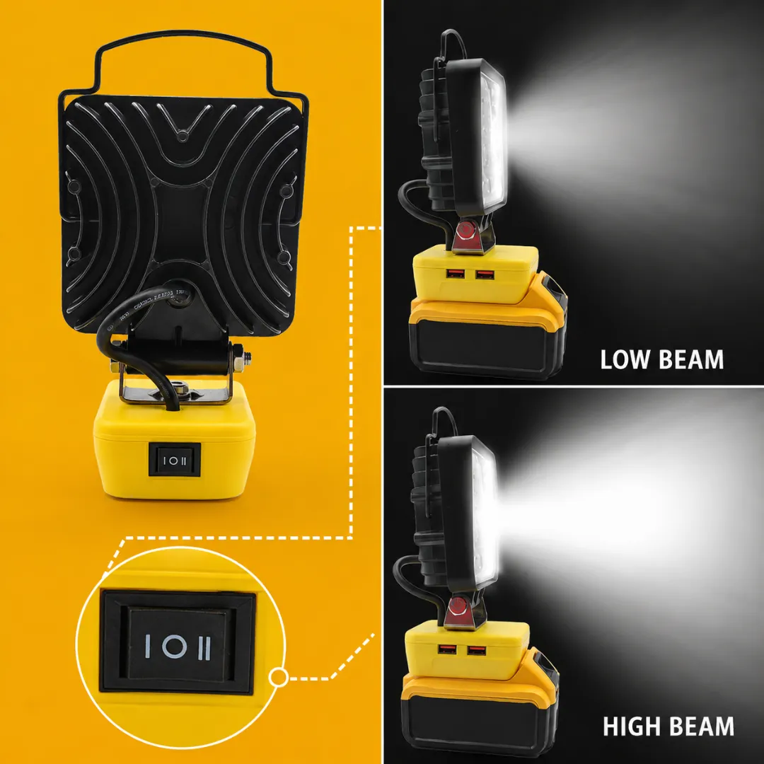ADAMANTA Cordless battery operated LED Work Light 4800LM lampada da lavoro LED