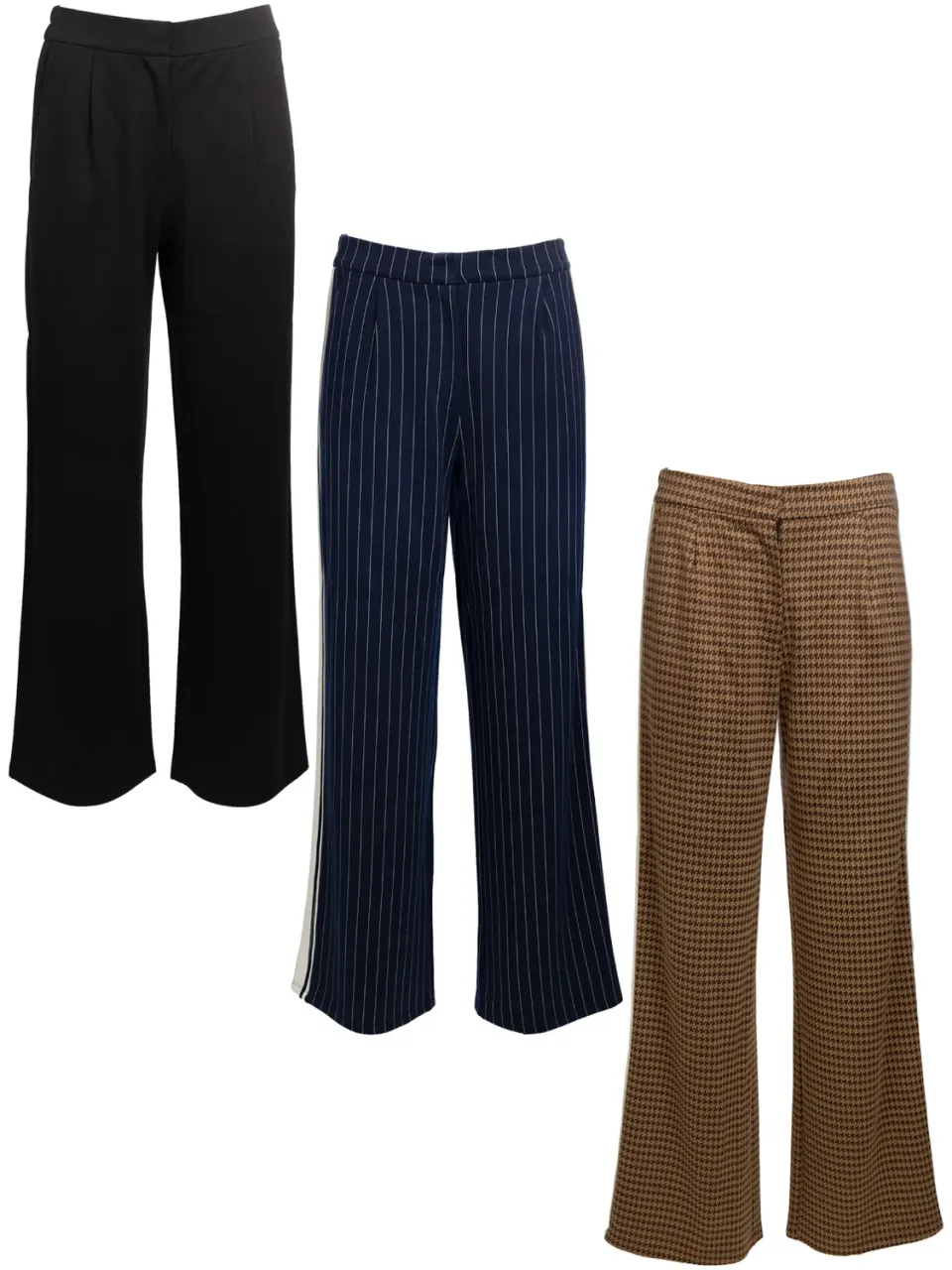 Wibra pantaloni donna gamba larga elasticizzati