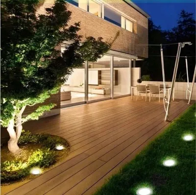 ADAMANTA 350 Luci Solari da Giardino a Disco 4 Pezzi