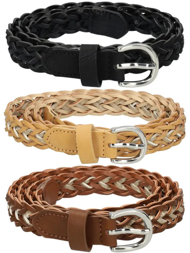 Wibra cintura donna intrecciata in similpelle