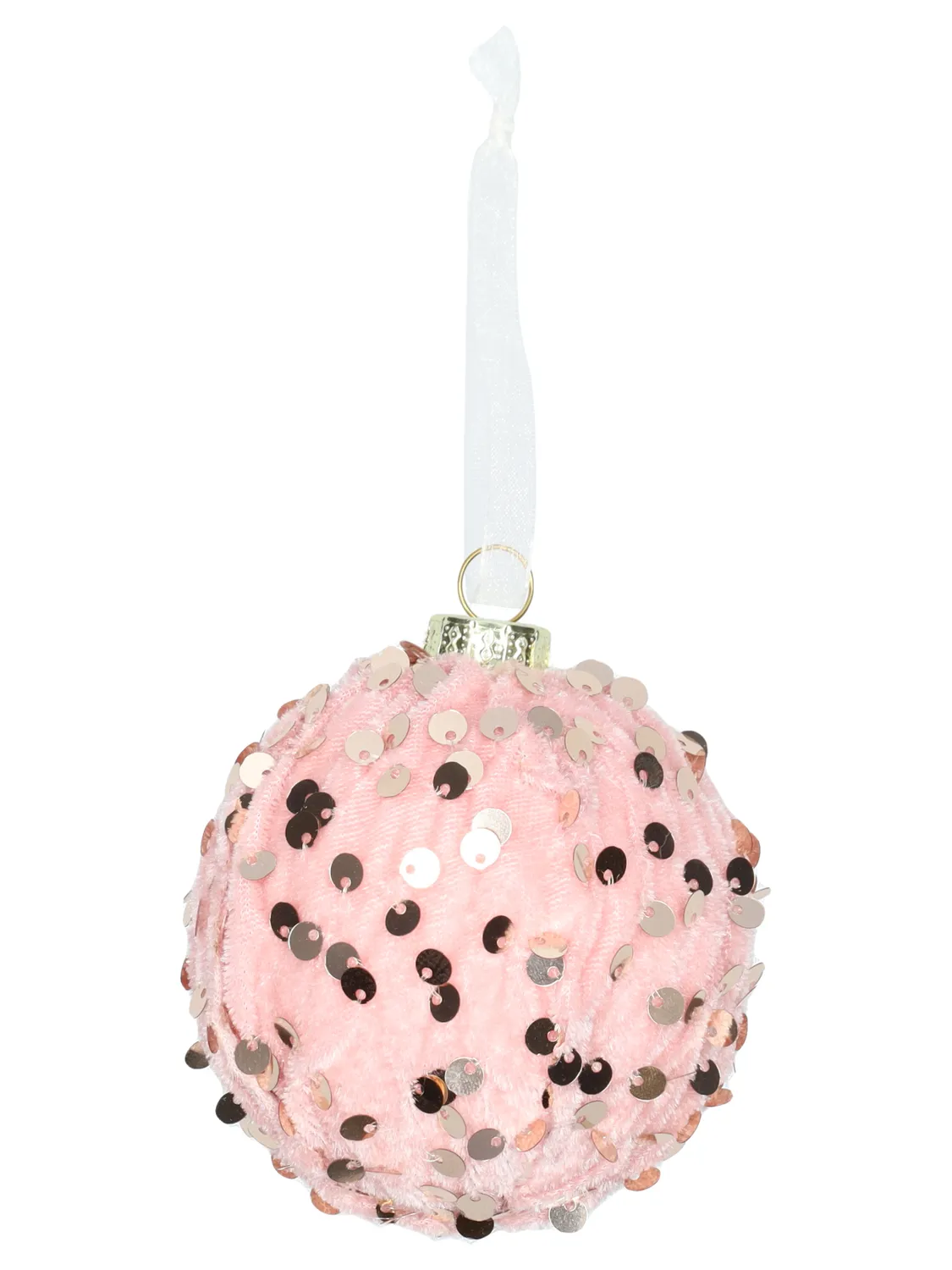 Wibra pallina natalizia con paillettes 7 cm leggera