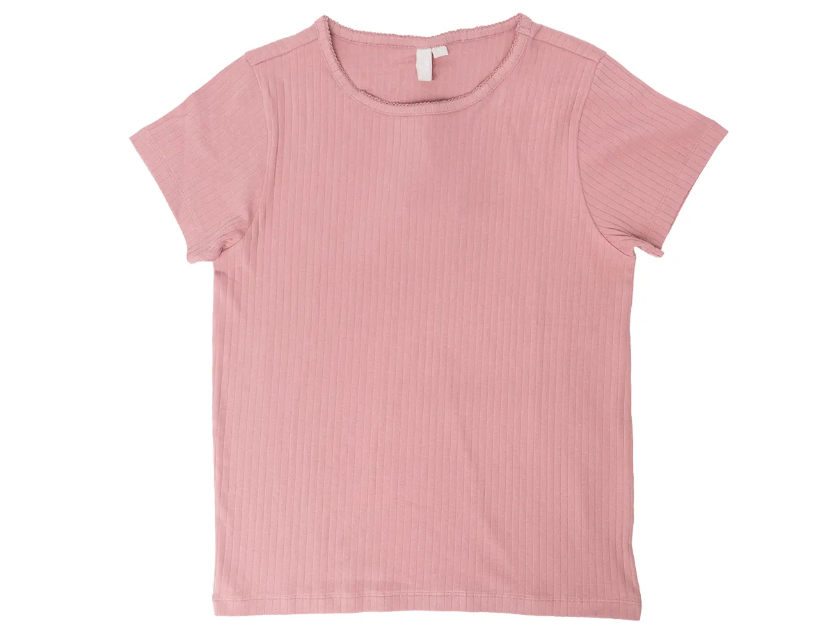 Wibra top casa costine maniche corte cotone elasticizzato