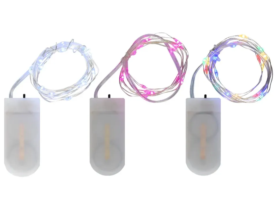 Wibra Luci LED per Capelli 90 cm 18 LED Festa
