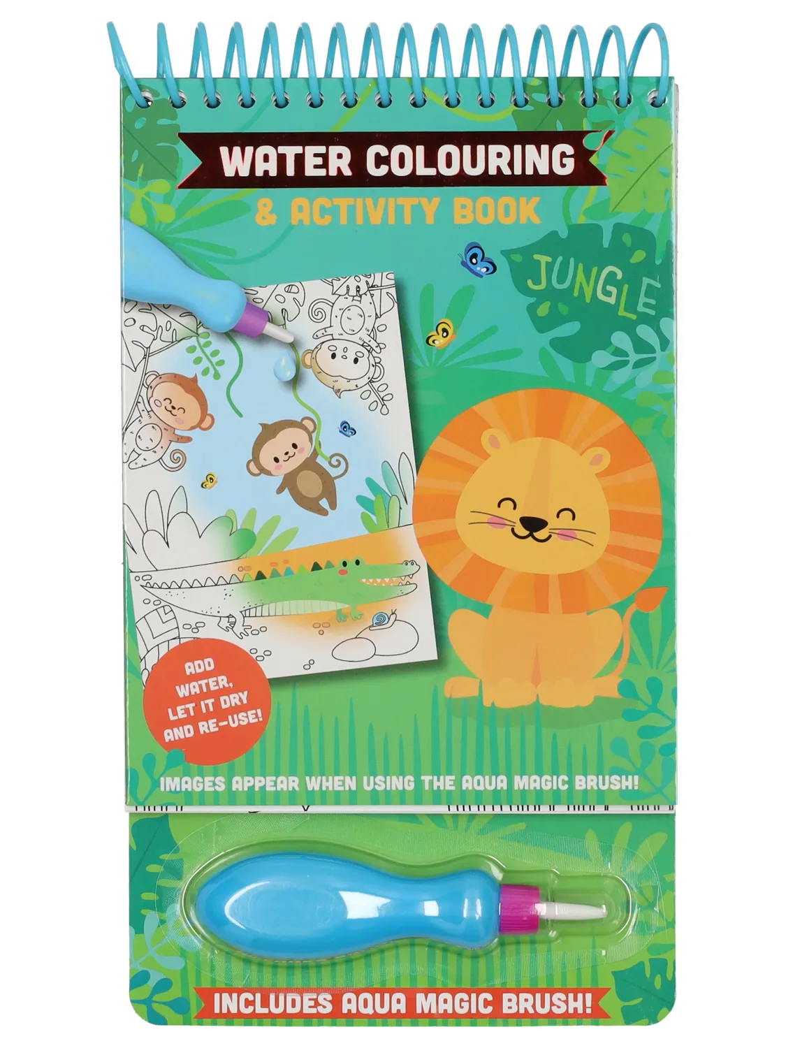 Wibra libro da colorare ad acqua con penna 4 temi