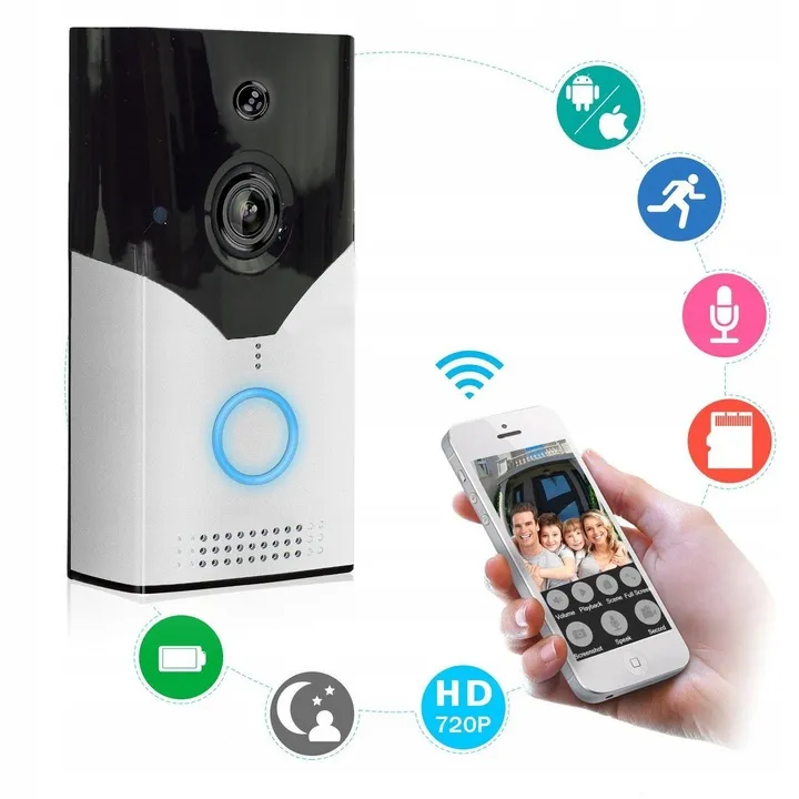 ADAMANTA 385 Videocitofono WiFi Senza Fili Visione Notturna