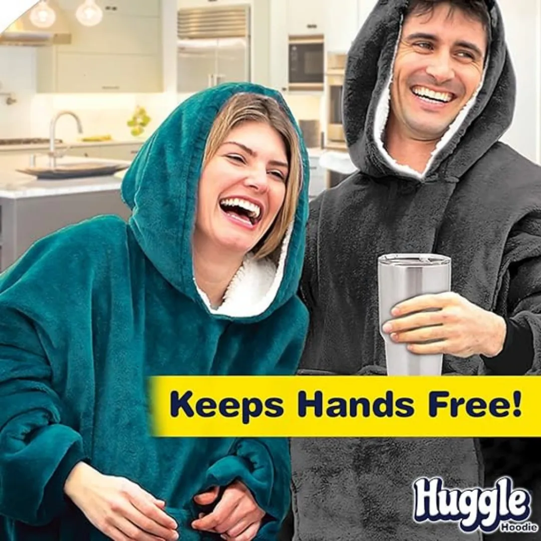 ADAMANTA Ultra Plush Huggle Hoodie Blanket 2252 coperta con cappuccio in pile