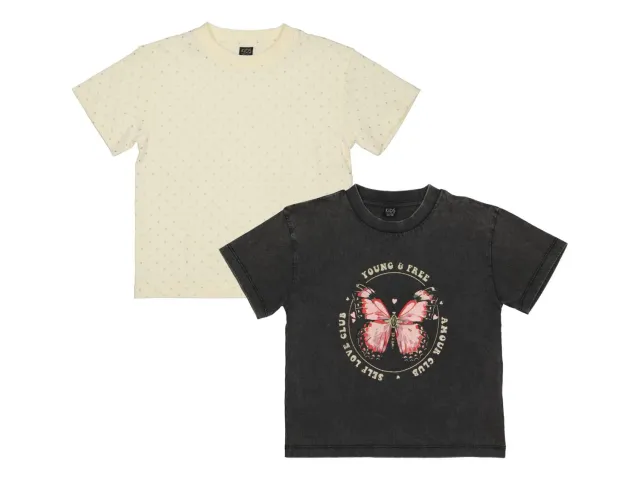 Wibra T-shirt bambina farfalla cotone