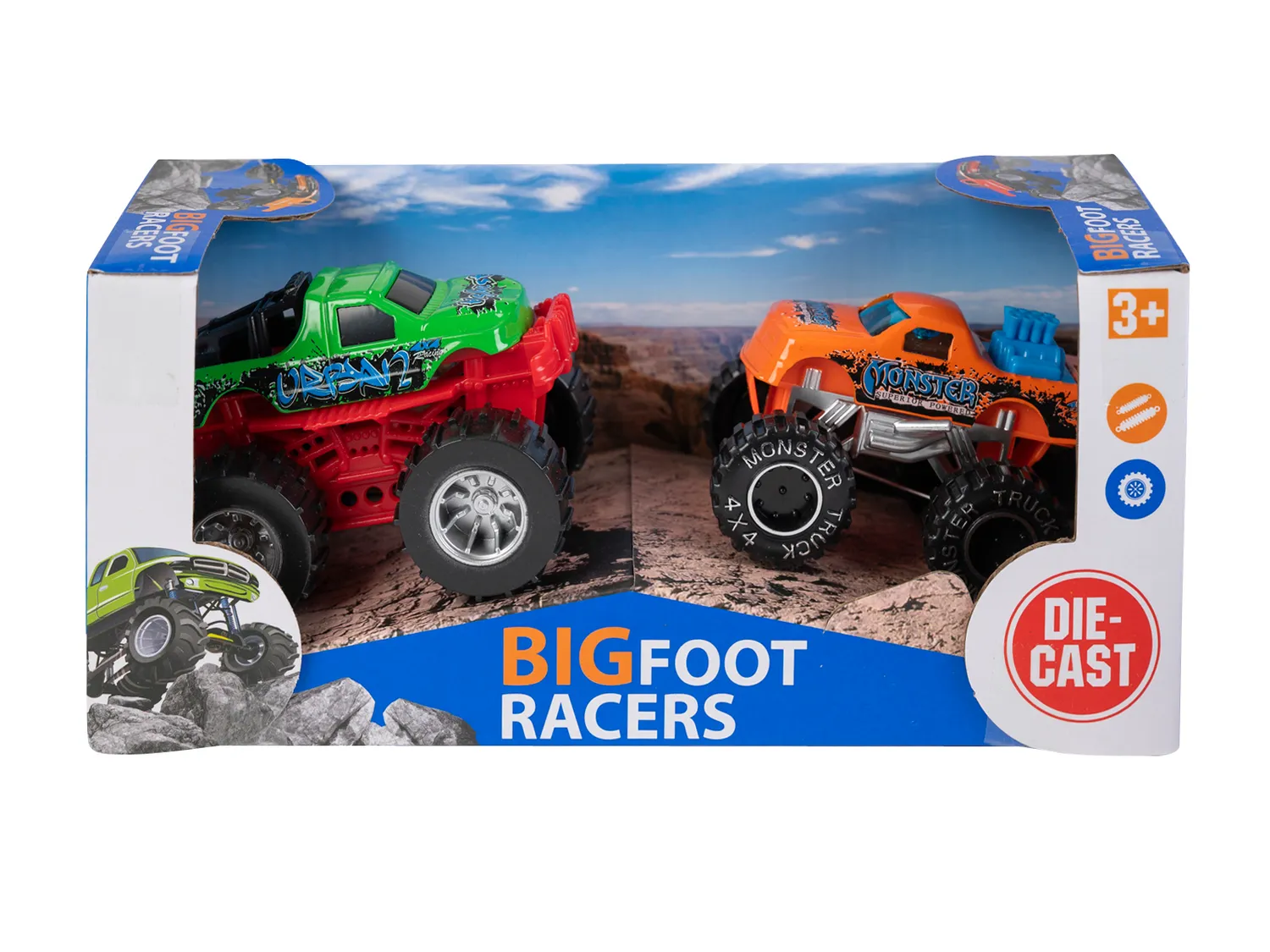 Wibra Bigfoot Racers monster truck 8 cm 2 pezzi gioco