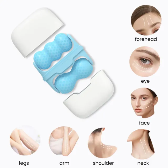 ADAMANTA Ice massage Face roller roller ghiaccio viso blu