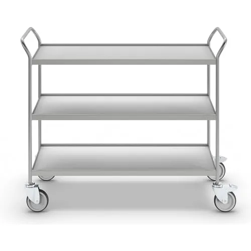 Eurokraft Pro carrello servizio 3 ripiani 150 kg grigio