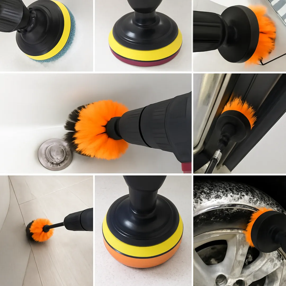 ADAMANTA 2198 Set Spazzole Pulizia Trapano 22 Pezzi
