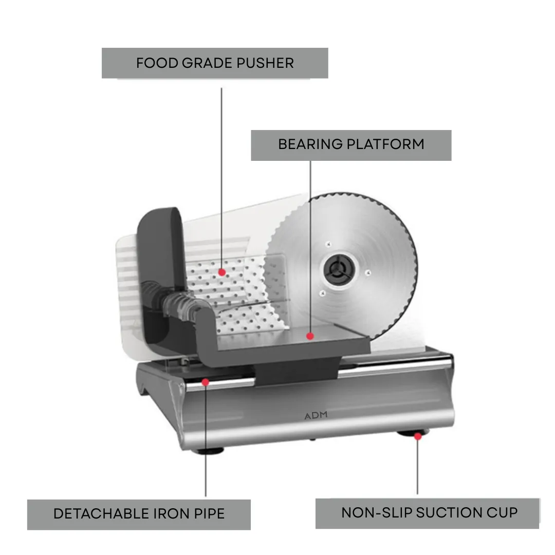 ADAMANTA ADM affettatrice elettrica 190mm 1-15mm