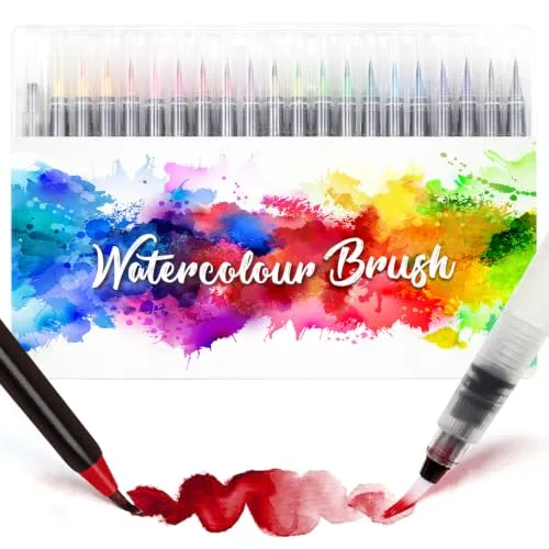 Amteker Brush Pen Lettering pennarelli acquerello 24 pezzi