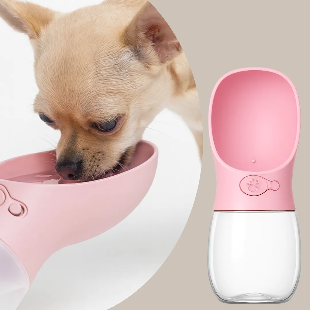 ADAMANTA borraccia cane portatile 350 ml con ciotola