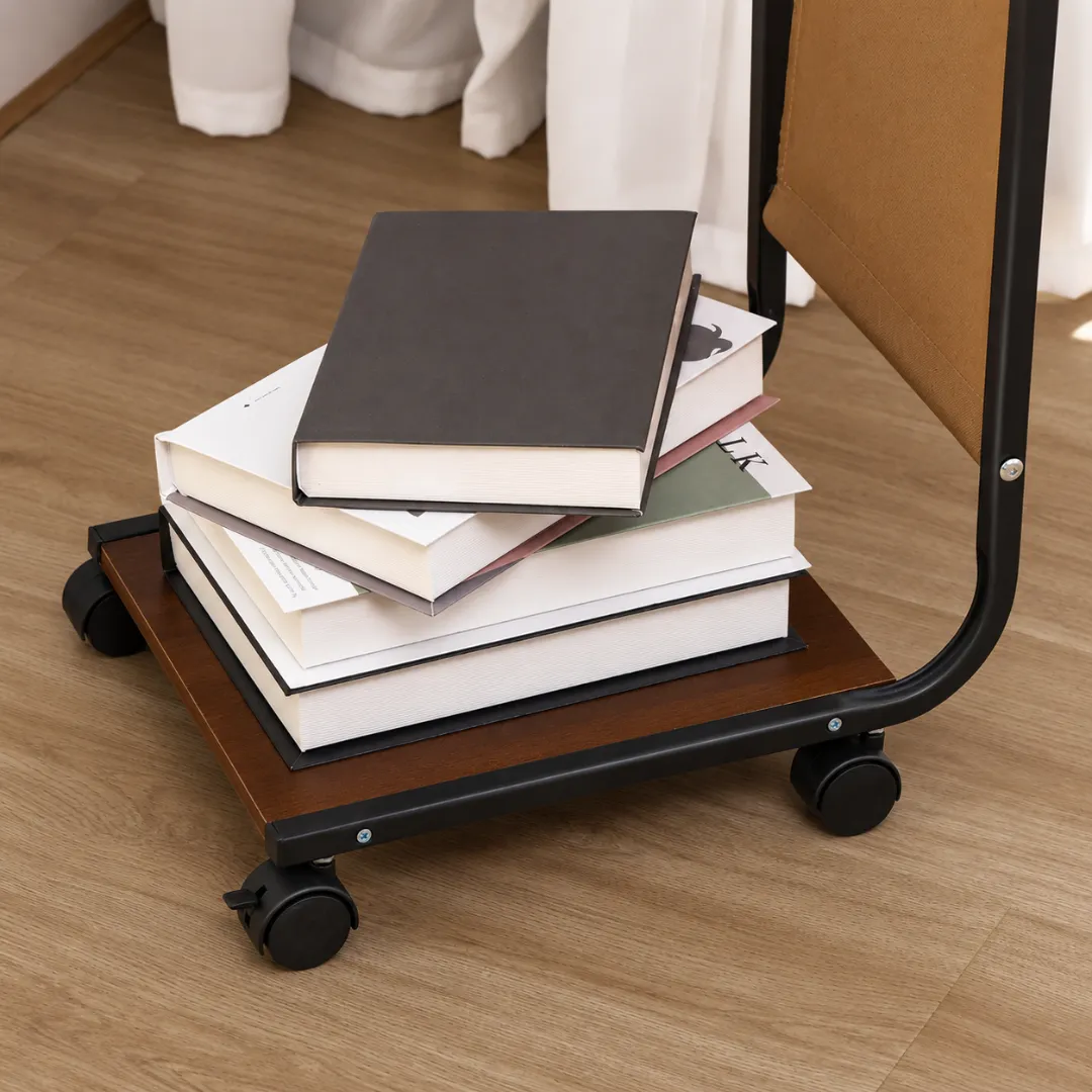 ADAMANTA 7083 Tavolino Divano con Rotelle e Tasca