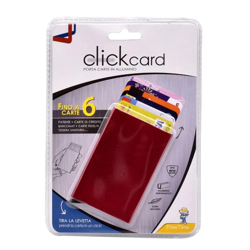 Euromarketing Click Card porta carte ultrasottile RFID assortito