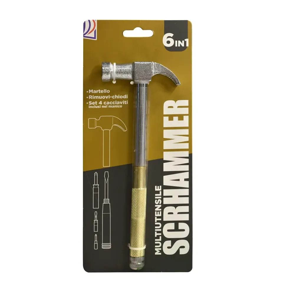 Euromarketing Scrhammer Martello Multiutensile 6 in 1 Metallo