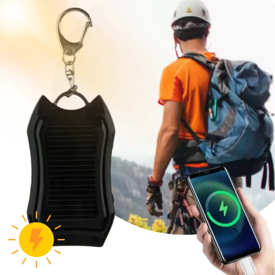 ADAMANTA 413 power bank solare portachiavi 1200 mAh torcia
