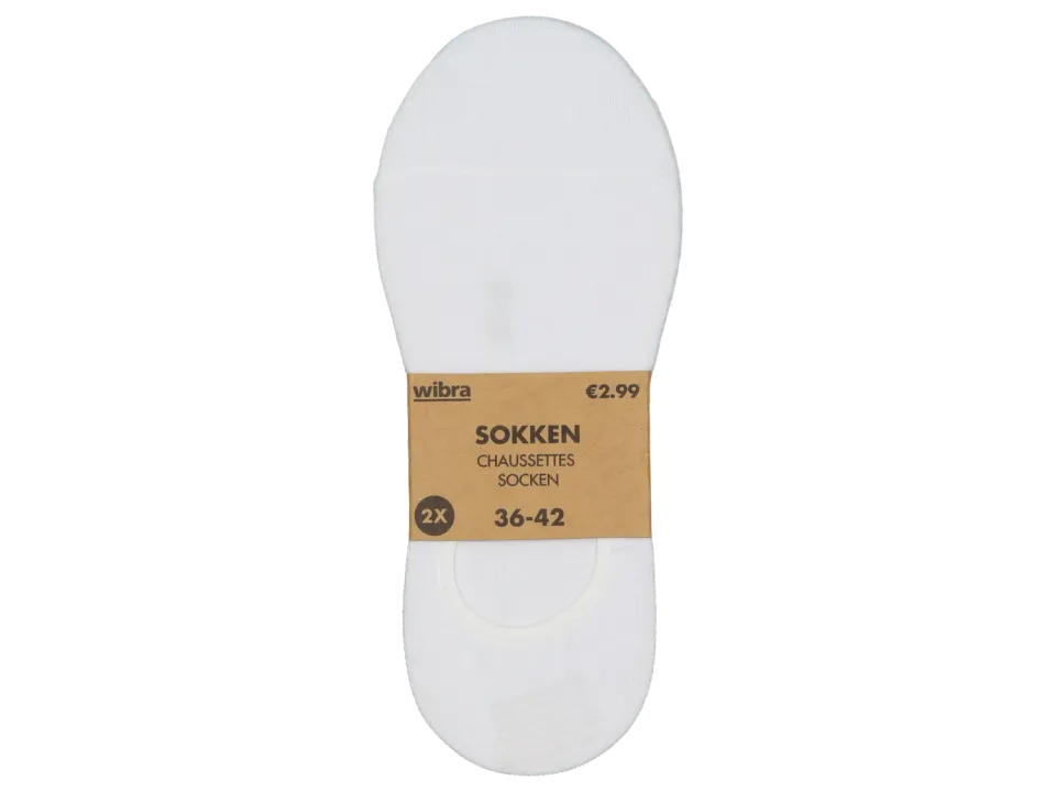 Wibra fantasmini donna cotone 2 paia 36-42