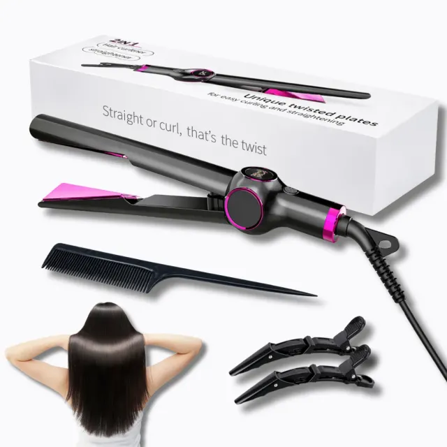 ADAMANTA 2286 Piastra Capelli Ceramica 2in1 230°C