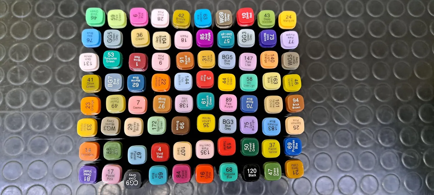 KAEFUYS Pennarelli 80 Colori Doppia Punta Alcool