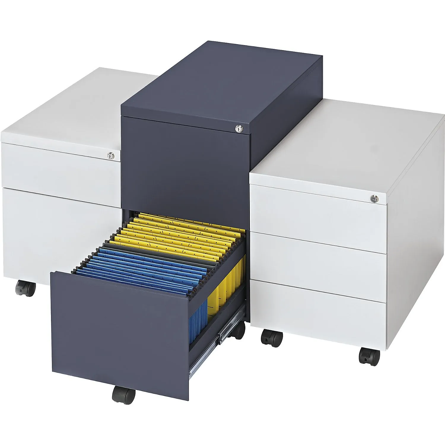 Kaiserkraft eurokraft basic cassettiera rotelle 4 cassetti