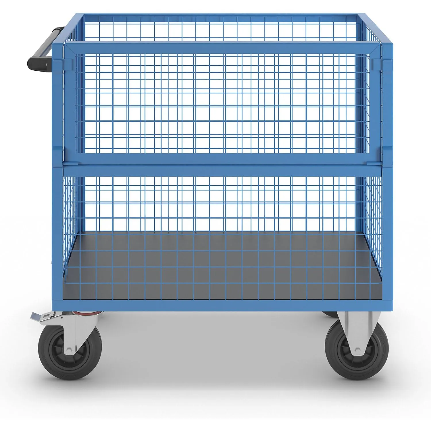 Eurokraft Pro carrello a cassone acciaio 500 kg ruote gomma