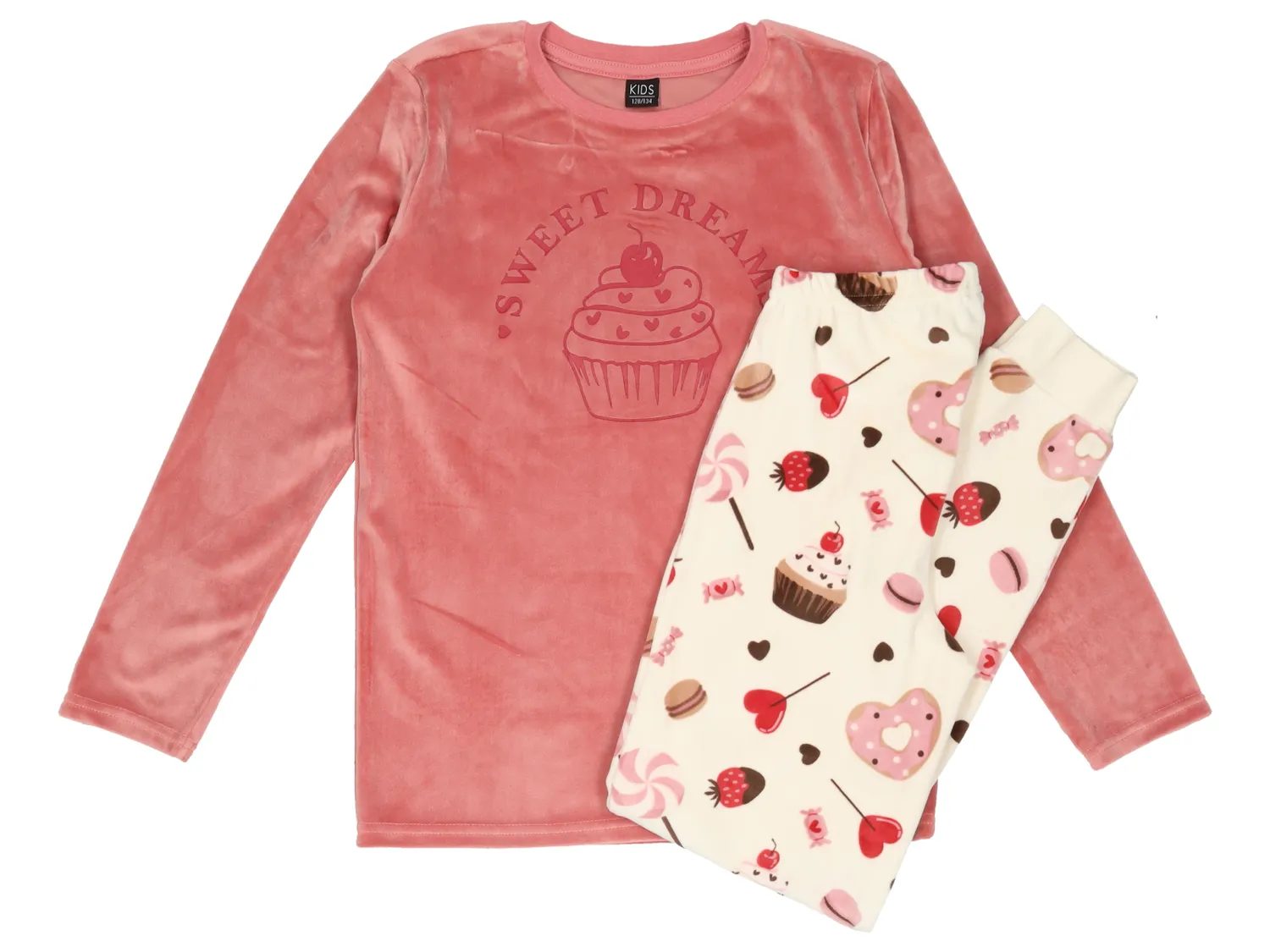 Wibra pigiama bambina 2 pezzi maniche lunghe elasticizzato