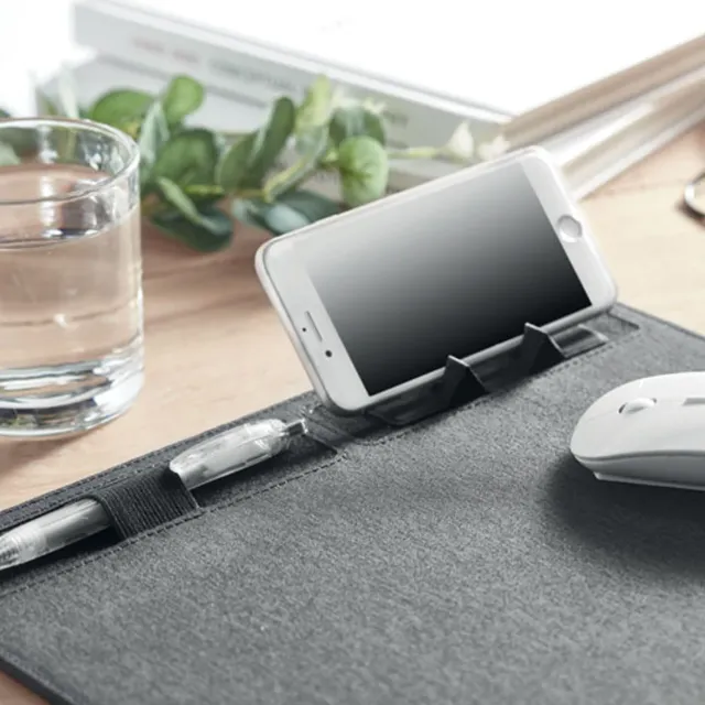 3BPRO MO6416 tappetino mouse RPET con ricarica wireless