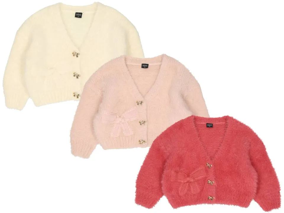 Wibra cardigan neonato con fiocchi