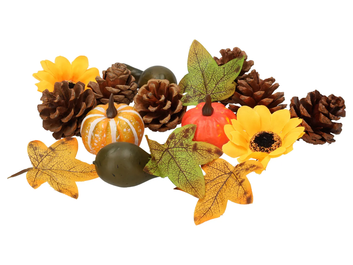 Wibra decorazione autunnale 15 cm foglie e zucche