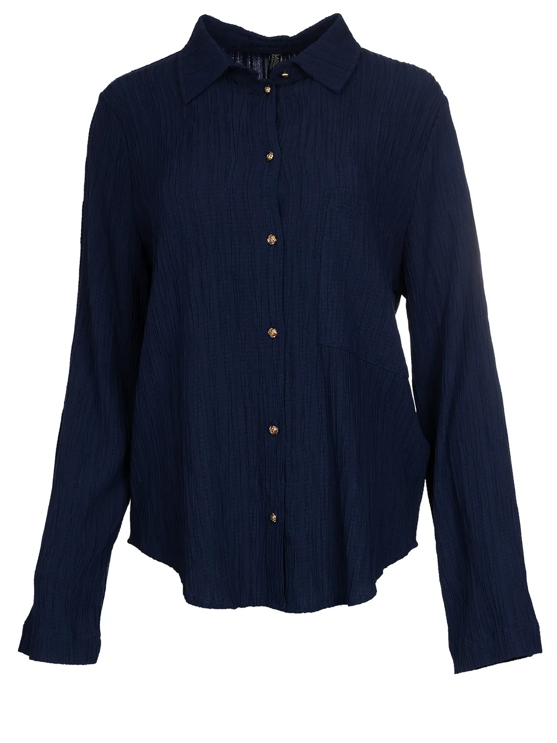Wibra Camicia Donna Crinkle Manica Lunga