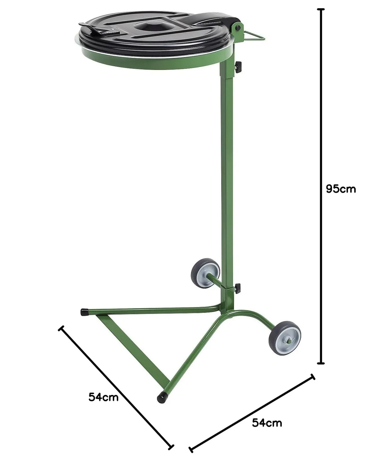 Kaiserkraft supporto sacchi rifiuti 120 litri con ruote
