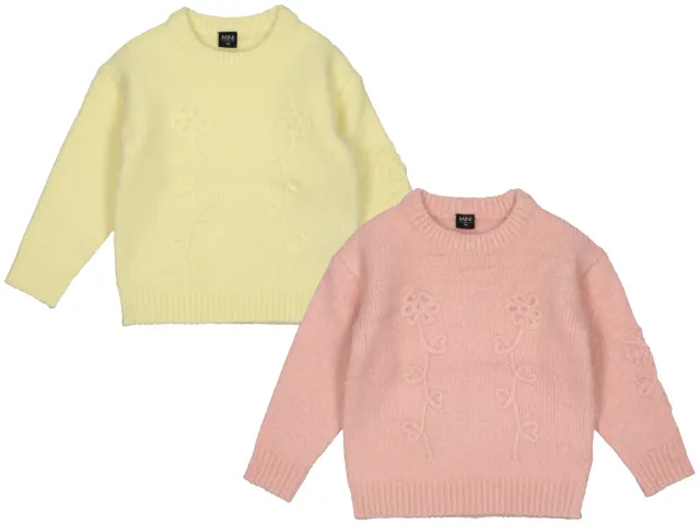 Wibra Maglione Neonato Fiori in Maglia