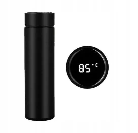 ADAMANTA 108 Bottiglia Termica 500ml Display LCD Nera