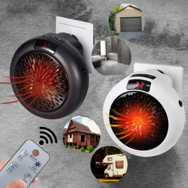 ADAMANTA 137 stufetta elettrica da parete 900W con telecomando