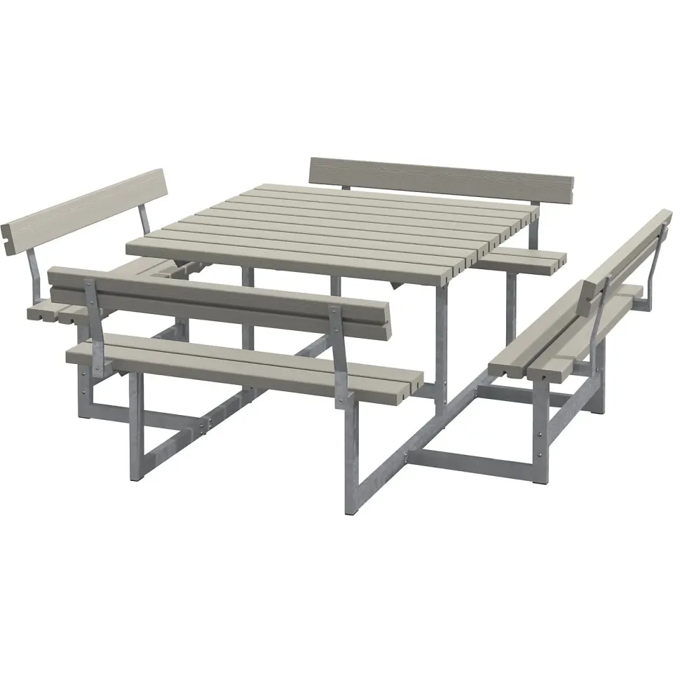 Kaiserkraft set tavolo panche esterno 8 persone legno