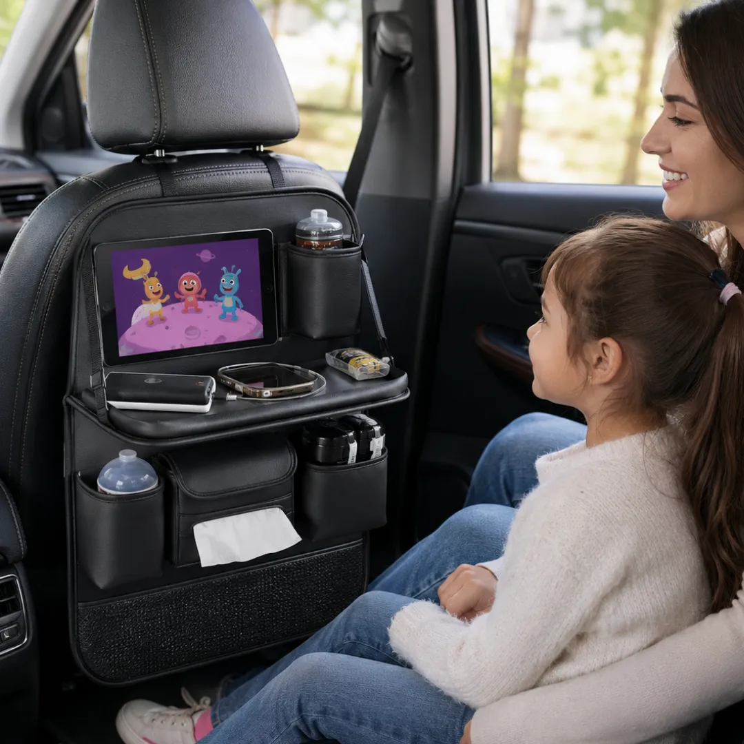 ADAMANTA Car BackSeat Organizer 7099 organizer auto con tavolino pieghevole