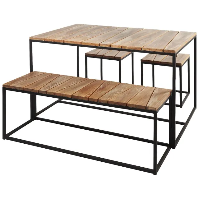 Kaiserkraft Alois set tavolo e sedie da esterno legno