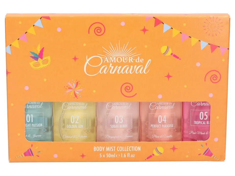 Wibra Amour de Carnaval body mist 5x50 ml