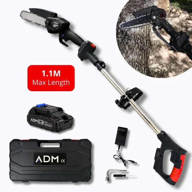 ADAMANTA ADM Telescopic Mini Chainsaw 2249 motosega telescopica 21V potatura