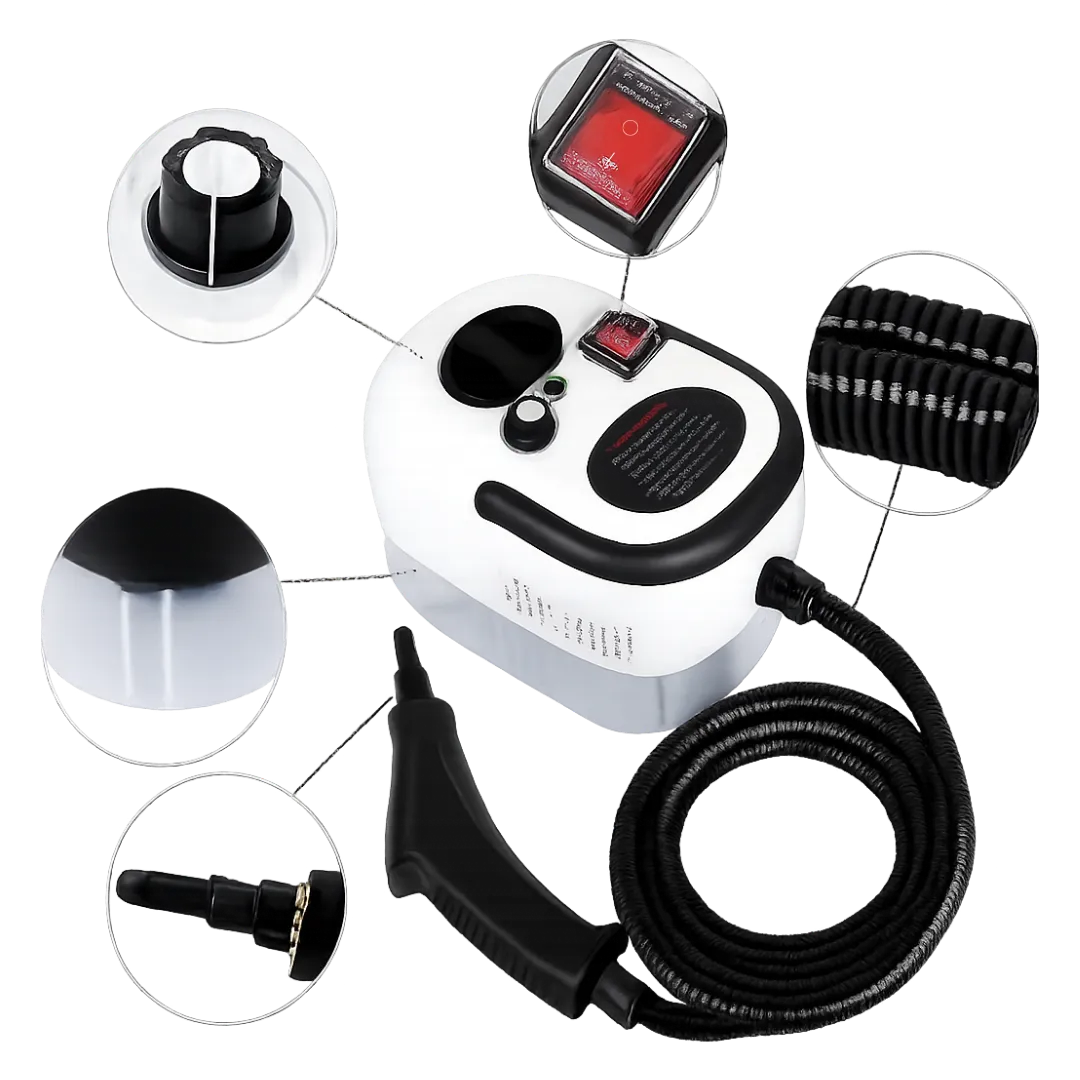ADAMANTA 2291 Pulitore a Vapore 2500W 6 Accessori