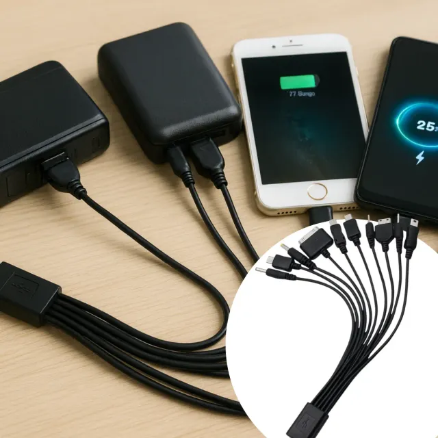 ADAMANTA 10-in-1 Multi-Connector USB Charging Cable cavo ricarica universale