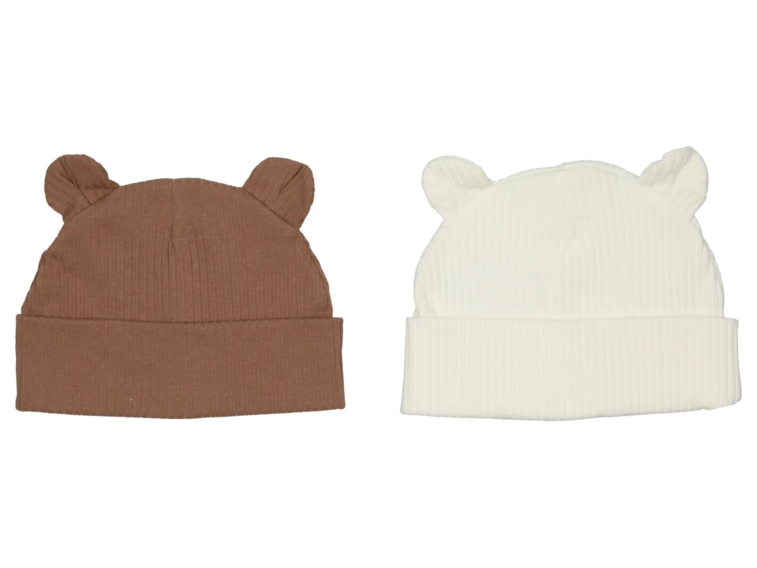 Wibra cuffia neonato orsetto cotone 2 pezzi