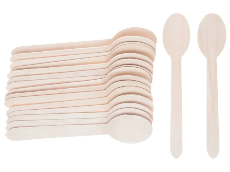 Wibra Cucchiai Monouso in Legno 20 Pezzi FSC