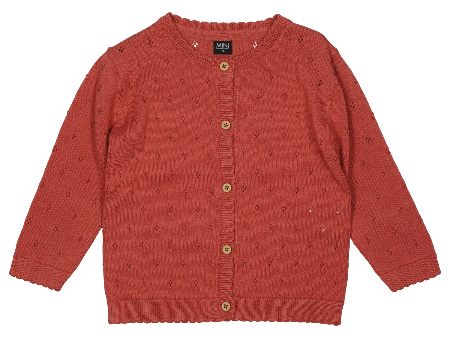 Wibra cardigan neonato traforato con bottoni in cotone