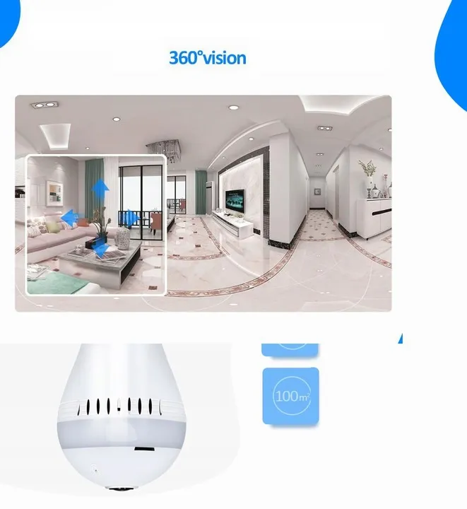 ADAMANTA 132 lampadina telecamera wifi 360° 2MP